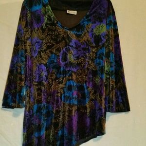 3/$30 Sale!  Embellished velvet tunic